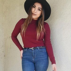 Express Tops - Burgundy long sleeve Express Tops - Burgundy long sleeve